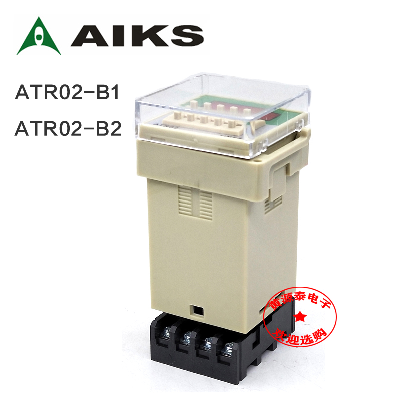 AIKS爱克斯时间继电器ATR02-B1 ATR02-B2  DC24V AC220V正品 - 图1