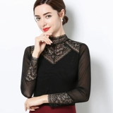 Кружевной шелковый приятный телу утепленный осенний лонгслив