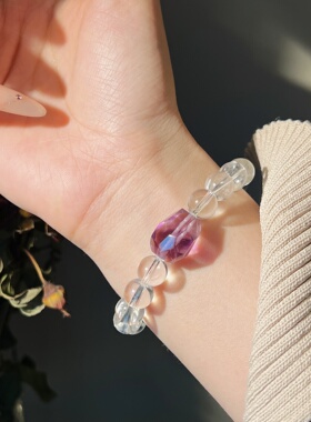 原创设计天然白水晶手链
