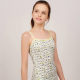 Polka dot girl cotton vest slim fit suspender bottoming shirt