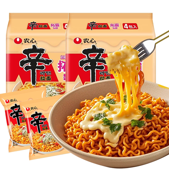 Nongshim Topa Cheese Creamy Spicy Ramen Instant Noodles