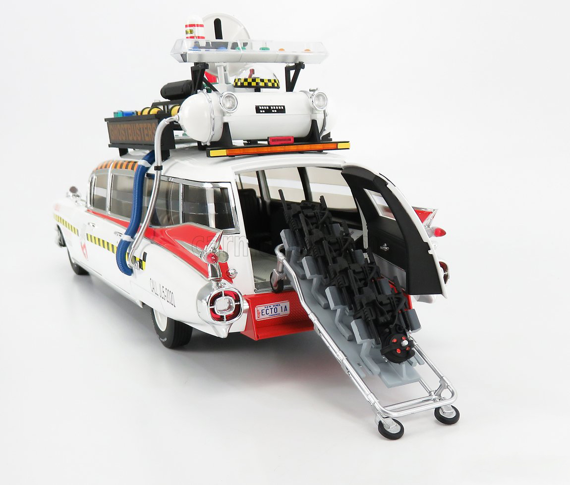 风火轮 抓鬼敢死队 1:18 Ghostbusters ECTO-1A 幽灵车精细版车模 - 图3