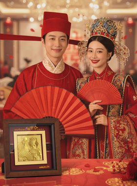 高端定制立体金属人像浮雕相框