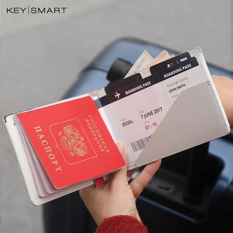 KEYSMART多功能护照夹证件包防盗卡包钱包机票收纳包旅行出国便携 - 图1