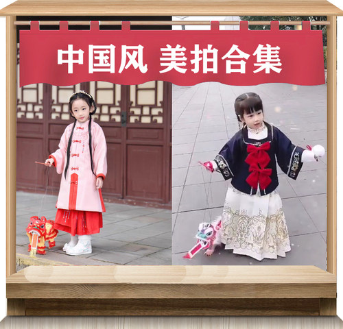汉服女走秀手提线狮王子木偶醒舞狮摆件中国风元宵花灯拍照道具 - 图1