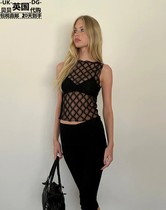 Motel Rocks womens clothing UK Direct mail UO New products Maloe Black Lace Transparent Vest