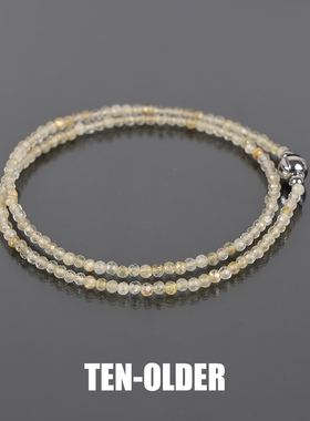 天然金发晶磁吸扣项链