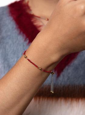 原创设计情侣礼物新年红绳手链