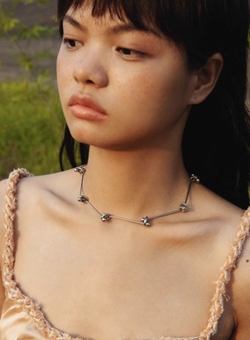 Okkkkbang极简高级钛钢猪鼻项链