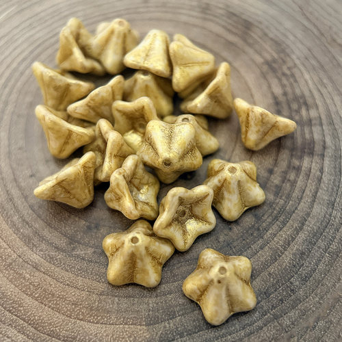 捷克珠玻璃珠多尺寸喇叭花曼陀罗DIY手工饰品材料散珠配件串珠 - 图2