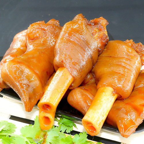 啃一腿红烧羊脚105g香卤羊蹄熟食真空袋装开袋即食肉类零食 - 图1