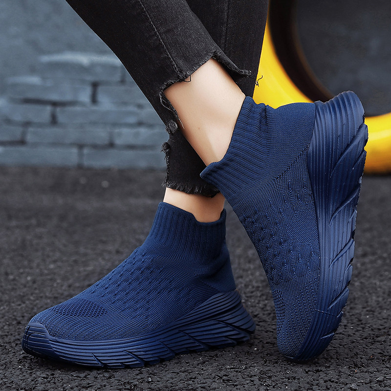 26春夏新款飞织网面情侣鞋跨境大码46厚底袜子鞋男女运动休闲潮鞋,淘宝优惠券,粉丝福利购,淘宝优惠卷