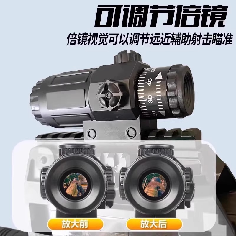 水晶P90冲锋枪儿童玩具手自一体专用电动连发M416可发射仿真软弹 - 图3