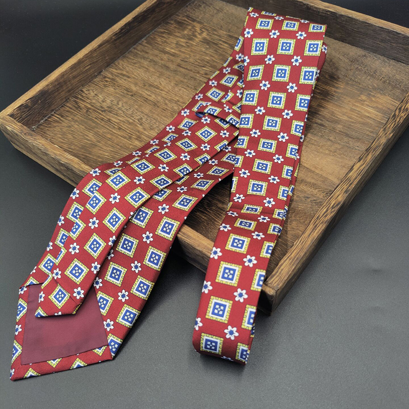 郭有才同款 仿真丝碎花印花9CM宽版领带男女同款街头休闲风礼盒装 - 图2