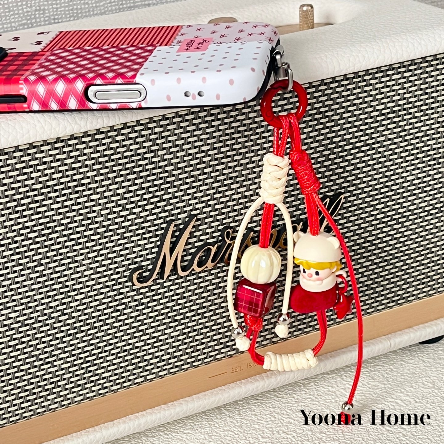 原创新年正版红色袜子小甜豆萌粒韩国蜡绳可提手机手腕绳手机链女,淘宝优惠券,粉丝福利购,淘宝优惠卷