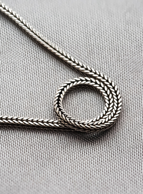 复古925纯银单链项链百搭