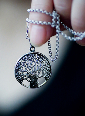 复古泰银生命之树925纯银项坠