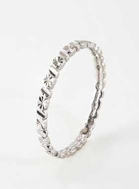 2mm窄戒指925纯银简约女个性ins