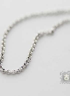 长款泰银休闲圆环链祼男女款纯银