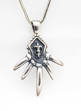 925纯银爪子休闲风吊坠