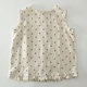 ເສື້ອເຊີດແຂນບໍ່ມີແຂນ polka dot lace linen ເຊື້ອເຫັດຫວານ