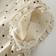 ເສື້ອເຊີດແຂນບໍ່ມີແຂນ polka dot lace linen ເຊື້ອເຫັດຫວານ