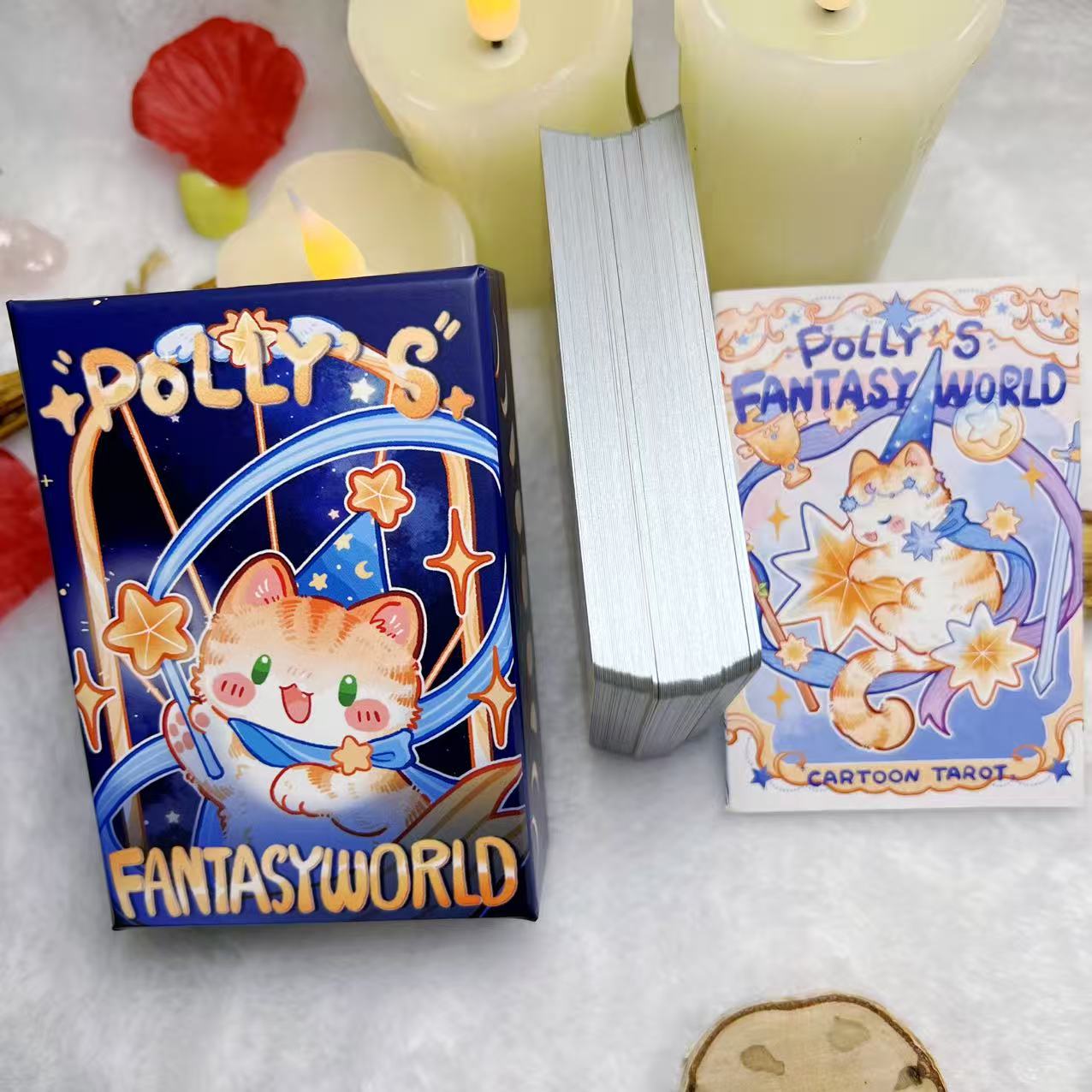 正版polly猫咪塔罗牌2.0版本桌游卡罗牌韦特系可爱风高颜值tarot - 图1