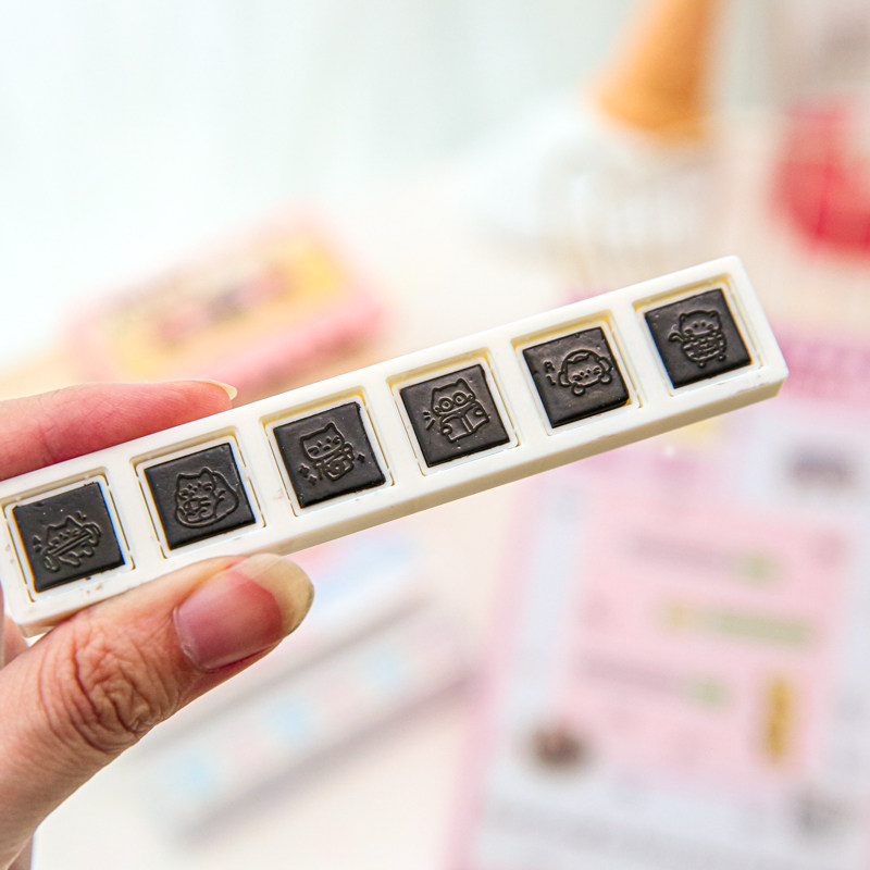 可爱手帐六联印章卡通喵咪插画可拆卸高颜值打卡手账本笔记装饰印,淘宝优惠券,粉丝福利购,淘宝优惠卷