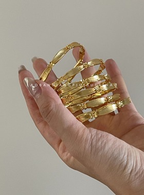 金桂暗香~桂花手镯仿金精致轻奢