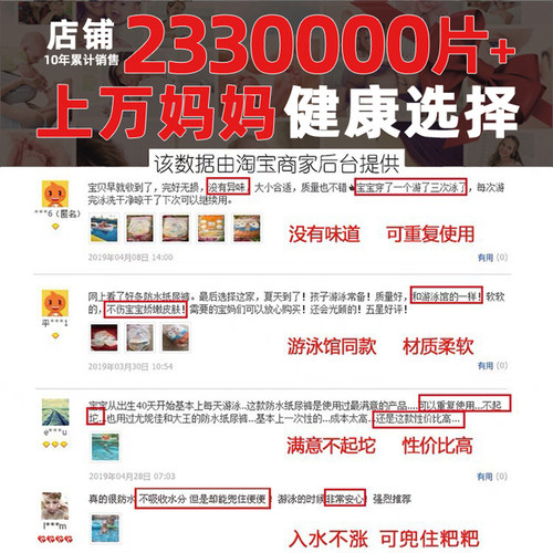 游泳纸尿裤防水尿不湿宝宝婴儿专用的可重复泳裤一次性拉拉裤儿童 - 图1