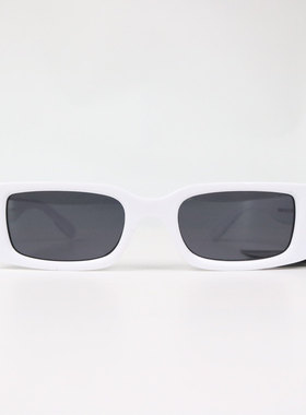 美单跨境古怪猫眼女子白色涂鸦墨镜太阳镜防晒遮阳镜潮流眼镜