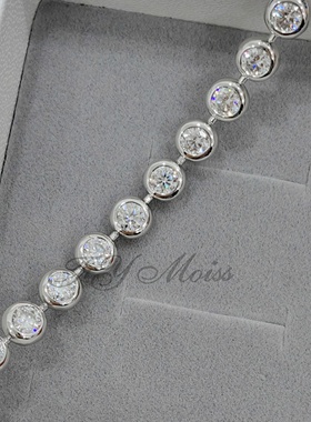 泡泡款莫桑手链D色圆形