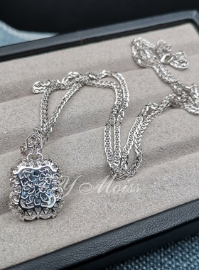 时尚莫桑吊坠宝蓝雷迪恩