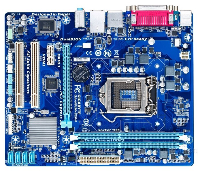 超新 技嘉H61主板 技嘉H61M-S2P H61M-S2PH 全固态打印口 保一年 - 图0