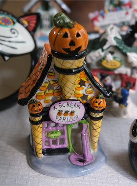 外贸陶瓷摆件圣诞节主题烛台