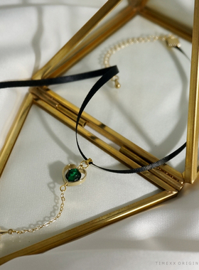 timexx原创超细黑色手作虎眼石