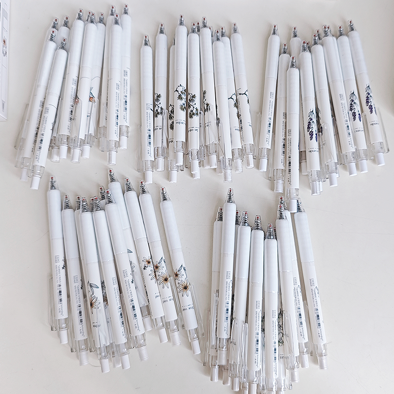 Yimulin scented gel pens 12 pieces, four scents mixed, black 0.5, quick drying, silent