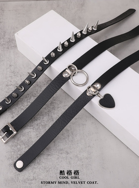 百搭choker暗黑酷少女金属铆钉朋克项圈摇滚蹦迪原宿哥特潮流项链