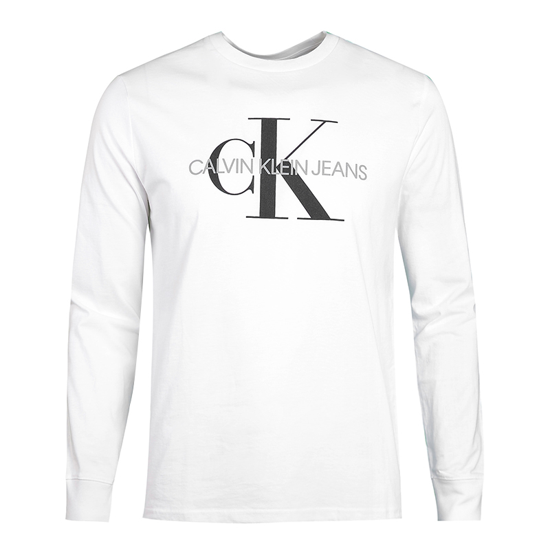 Calvin Klein/凯文克莱CK男士休闲长袖T恤圆领打底衫纯棉上衣现货 - 图2