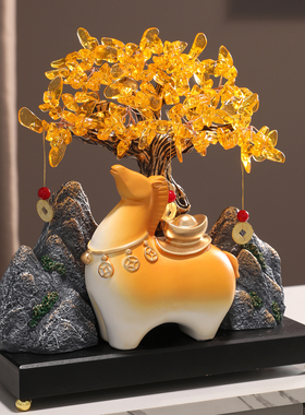 开业发财树摇钱树金元宝摆件