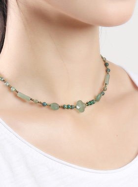 逸水红颜东陵玉女百搭项链锁骨链