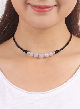 甲状腺术后遮挡疤痕玛瑙项链遮颈纹锁骨链女款百搭夏季颈链饰品