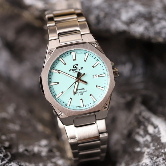 卡西欧手表男Edifice金属轻薄简约蓝宝石防水EFR-S108D-2B/2A/3A