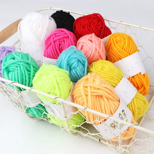 Плетеные наклейки для детского сада, детский клубок пряжи, DIY, 12 цветов