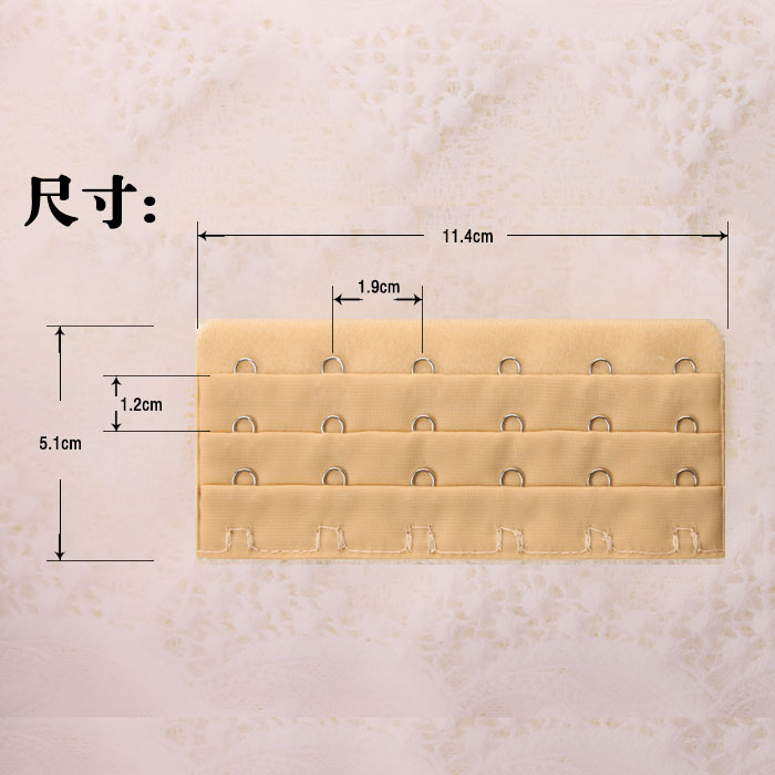 六排扣文胸加排扣延长扣内衣调节3排6扣三排六扣加长带6排扣背扣 - 图0