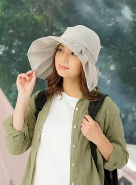 黑色简约帽子女士可折叠遮阳