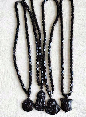 托玛琳黑色多规格宝石级项链