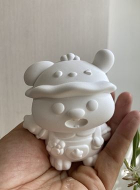 石膏娃娃彩绘帕洽狗露比loopy 手工diy彩绘白胚立体桌面摆件涂色