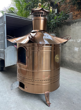 不锈钢户外烧纸桶小区大型祭祀炉