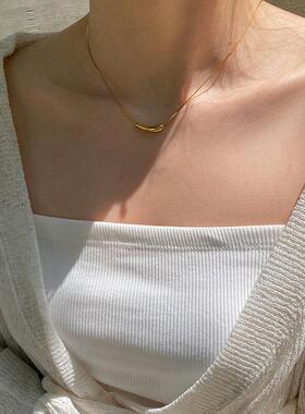 18k包金细圆管蛇骨链小众高级